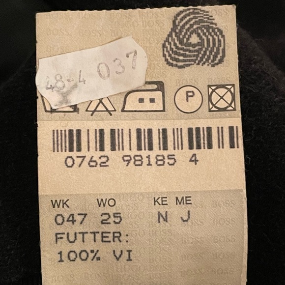 Vintage Hugo Boss Men’s Pure Wool Coat Made in Italy Size 38R - Picture 16 of 16